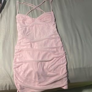 Pink rhinestone Lucy in the sky dress